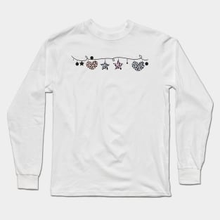 Leopard print light bulb stars and hearts Long Sleeve T-Shirt